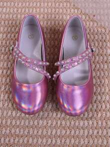 Sapatos casuais escolares femininos, lançamento 2026, modelo Crystal Princess, com sola macia, confortáveis e elegantes, perfeitos para férias e festas. - Rosa - Ver 18