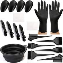 50只装高品质耐用粉色丁腈一次性手套，防水，适用于厨房清洗、清洁、纹身、美容、酒店、宠物护理、家庭清洁及其他必要用途。 - 黑色 - 查看 2