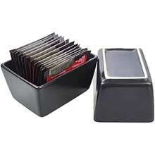 Sizikato Pure White Porcelain Sugar Packet Holder Tea Bag Bowl, 5 Oz - 黑色-1件 - 查看 2