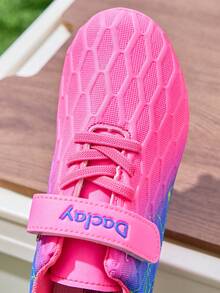 Tacos de fútbol con cordones degradados para niños y niñas - Rosa Fucsia - Ver 7