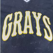JoshGibson #20 Homestead Grays Negro Leagues Baseball Jersey,Number Stitched Mesh Baseball Clothing,Unisex Retro HOF 1972 Fan Apparel - 黑色 - 查看 4