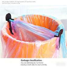 10pcs Durable Plastic Trash Bag Clips - Easy To Secure Waste Bins, Home Organization Trash Can Fixing Device - A - View 8