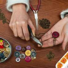 4/5/6/8/10毫米金/白K型单环DIY套装，含钳子、镊子和龙虾扣，适用于珠宝制作、项链维修、连接短链和耳环、制作手链、修复项链、制作链条及其他珠宝DIY项目 - 彩色 - 查看 6