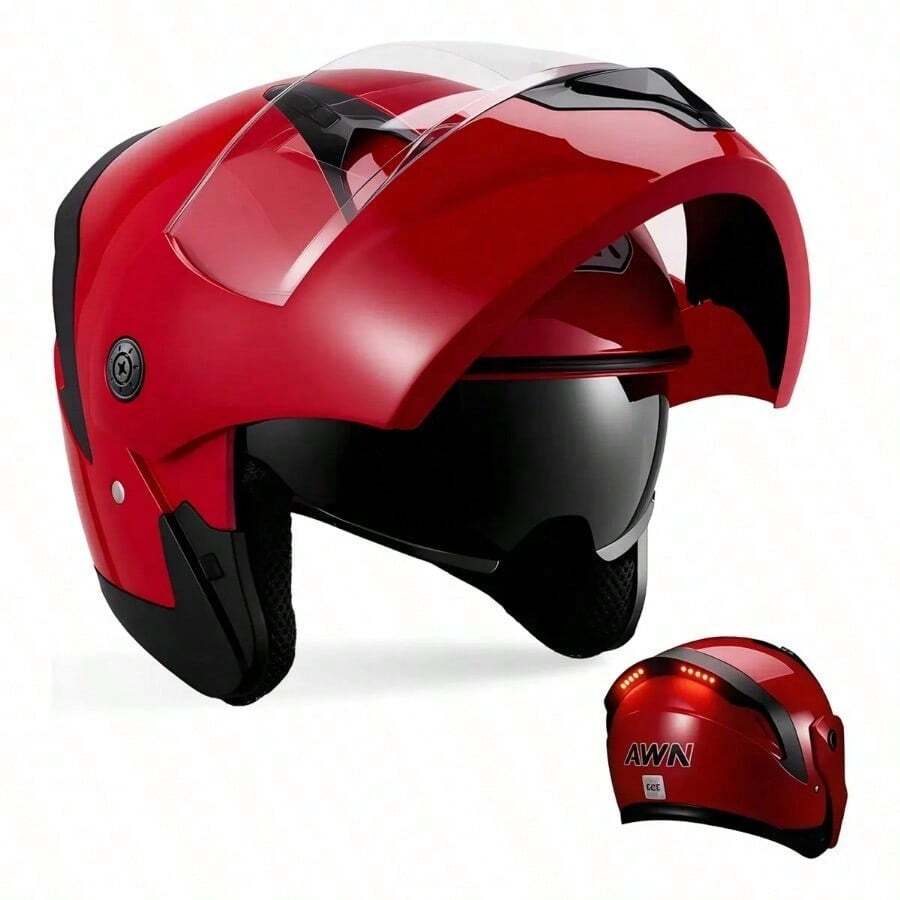 Motorcycle Helmets - Red - View 1