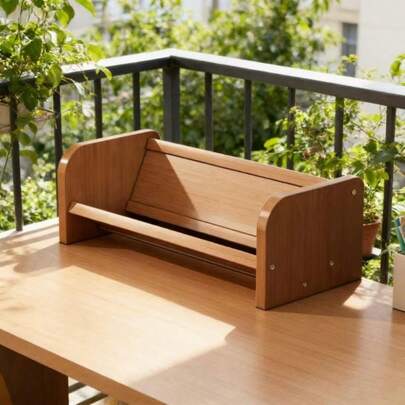 1 chiếc kệ đựng CD/sách bằng gỗ để bàn, thiết kế đẹp mắt và sáng tạo giúp sắp xếp và lưu trữ đồ dùng trên bàn làm việc, là món đồ nội thất nhỏ gọn rất thiết thực cho văn phòng và phòng học, kệ trang trí phòng và đồ nội thất sân vườn thư giãn.