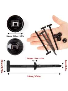 Bộ 30/50/100/200 chiếc dây buộc cáp đa năng bằng nylon - Dây buộc đa chức năng với thiết kế ghim và nút, khóa cài bằng nhựa chống tia UV dùng cho sửa chữa ô tô và sử dụng hàng ngày. - Nhiều màu - Xem 8