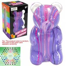 12 Peças Brinquedo Macio e Texturizado com Desenho de Urso de Goma e Bola de Doce Coloridos, Brinquedo para Alívio de Ansiedade e Melhora da Atenção, Brinquedo de Aperto Recheado com Açúcar de Malte, Jogo Sensorial, Bola de Aperto para Alívio de Estresse, Lembrancinhas de Festa, Brinquedos Sensoriais Fidget para Adultos e Crianças, Bola de Aperto Lenta de Alívio de Estresse - Padrão de fluxo - Visão 9