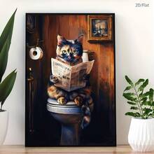 1 Fantasy Tortoiseshell Cat Canvas Printed Poster, Modern Wall Art Decoration Painting, Suitable For Coffee Shops, Homes, Bedrooms, Living Rooms, Kitchens, Bathrooms, Offices, Home Decoration, Decorating Houses, Bedroom Decoration, Wall Decoration, Ideal Choice For Friends To Give To Decoration Home - Multicolor - View 5