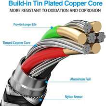 60W USB-C 快充线，尼龙编织，3米/2米/1米长度可选，兼容 17/16/15 系列、安卓智能手机、Pixel 以及所有支持 USB-C 的设备 - 查看 6