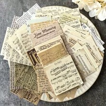 60pcs/Pack Vintage English Music Score Scrapbooking Decorative Papers - 1 Set - View 6