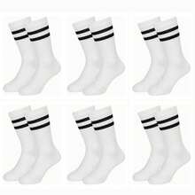 KIT OF 6 PAIRS OF MEN'S HIGH-TOP COTTON SOCKS NOVA ERA CODE: 3110. - White - View 1