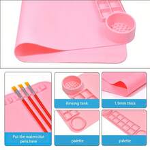 Essential For Artists! Silicone Paint Palette - Makes Mixing, Blending, And Creating Easier - Easy To Clean - Available In Three Colors - Your Companion For Every Art Project! - A - View 7
