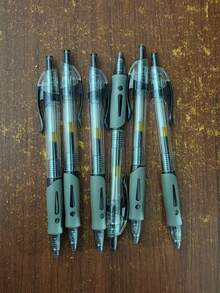 [1/3/5/6/12 Chiếc] Bút bi mực đen, đầu bút gel 0.5mm, viết trơn tru, có thể thu gọn, dung tích lớn, mực khô nhanh, thích hợp cho học sinh, nhật ký, nam và nữ. - Nhiều màu - Xem 17