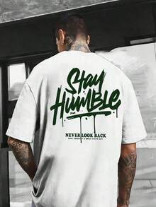 Christmas Short-Sleeved T-Shirt With Round Neck, Graphic Slogan Print In English, Minimalist And Summer Style For Men, Hot Item - White - View 3
