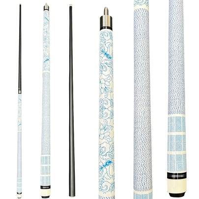 Professional Billiard Cue, Carefully Crafted, Comfortable Feel, High-Precision Striking, Strong Stability. 1/2 Piece Design, Convenient For Carrying And Storage. Tip Diameter 13mm, Weight 19oz. Suitable For Most Billiard Scenarios. Whether For Practice, Training, Competition Or Leisure Entertainment, It Can Deliver Excellent Performance.