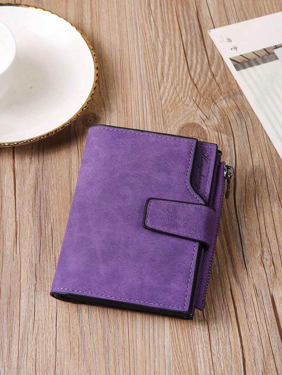 Minimalist Credit Card Small ID Window Bi-Fold Women Wallet Portable Cash White-Collar Workers For Female College Work Business Commute Office For Anniversary For Couple For Birthday Gift On Valentine Day Gift Gift Business Casual For Women Wallet Purse Wallet Small Wallet - Xám - Xem 1