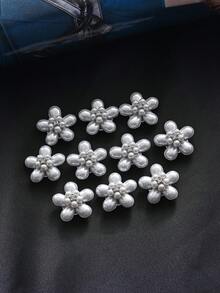 1/2/4pcs 30mm Elegant Crystal Rhinestone Faux Pearl Button Covers, Detachable Snap Button Caps, Fashion Crystal Buttons Suitable For Clothing, Dresses, Suits, Shirts And Other Accessories, With Pliers - Multicolor - View 8