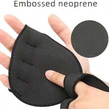 1 Pair Fingerless Fitness Gloves, Weight Training Palm Dumbbell Grip Pad, Workout Gloves - Multicolor - View 4