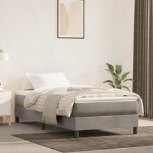vidaXL Struttura letto a molle, letto imbottito per camera da letto, struttura letto con rete a doghe e gambe di supporto, letto singolo per camera da letto, velluto grigio chiaro 80x200cm - Grigio Chiaro - Visualizzare 30