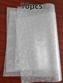 1 cái, 3 cái, 5 cái, Tấm lót ngăn kéo hình cỏ ba lá dập nổi mờ, Thảm lót kệ EVA chống thấm nước và chống trượt, Thiết kế hoa bán trong suốt - Cỏ ba lá dập nổi mờ - Xem 13