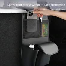 PU Leather Car Trunk Storage Bag Foldable Tools Organizer Multifunctional Storage Suv Back Seat Hanging Organizer - A - View 5