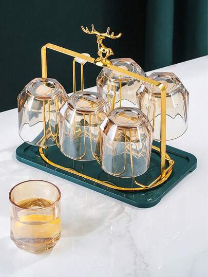 Luxury Glass Cup Holder, Draining Rack, Cup Tray, Home Use Beer Mug, Tea Cup Hanging Rack