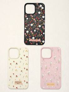 3 件套花卉印花手机壳，兼容 和 Galaxy，采用甜美、浪漫、可爱的粉色、白色、玫瑰红配色设计，特别适合年轻女性。 - 彩色 - 查看 28