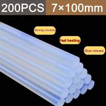 10/20/30/40/50/100/200pcs Transparent Hot Melt Glue Sticks 7mm*100/150/200mm, Strong Adhesive, Suitable For Hot Glue Gun, DIY Tools For Home Use, Craft Repair Kit - Multicolor - View 17