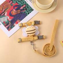 Bộ dây dắt hình chữ H hình con ong hoạt hình dễ thương, dây dắt chó mèo mới, đai ngực hình con ong hoạt hình, dây dắt chó, dây dắt mèo, đai ngực, đồ dùng cho thú cưng, phù hợp cho chó và mèo, có thể điều chỉnh, thoáng khí, chống tuột. - Nhiều màu - Xem 10