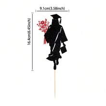 1件畢業蛋糕裝飾 學士帽裝飾品 畢業袍娃娃裝飾 慶祝成就裝飾 - 查看 5