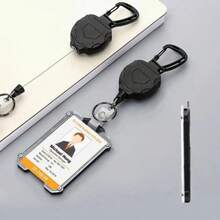 Breloc tactic nou cu cârlig pentru insignă, cataramă retractabilă cu rolă pentru alpinism Accesorii multifuncționale pentru scule, suport pentru card de credit cu clemă pentru insignă Suport pentru card de autobuz Suport pentru card de identitate rezistent - B - Vizualizare 13