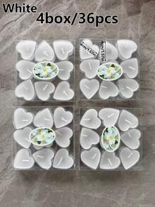 9pcs Heart Shaped Scented Candles For Proposal And Birthday,Room Decor,Gifts Graduation - White - View 8