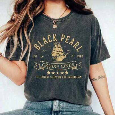 Blusa New Hot Selling Vintage Blusas Cute Top 100 Percent Cotton Camisas Para Hombre Manfinity MenPearl Cruise Lines Finest In The Caribbean Comfort Shirt, Pirates Caribbean T-Shirt,