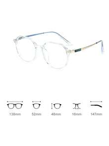 Kính thời trang unisex màu xanh dương, kiểu dáng đa giác, nhẹ, không cần độ, phù hợp cho chụp ảnh đường phố, du lịch, mặc hàng ngày và phối với các trang phục sành điệu. - Màu xanh nhạt - Xem 9