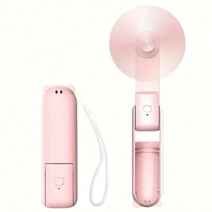 Tragbarer Mini-Ventilator, USB aufladbar, 3 einstellbare Windgeschwindigkeiten, faltbarer tragbarer Wimpernventilator, geeignet für Mädchen/Frauen, Reisen & Outdoor-Aktivitäten - Verschiedenfarbig - Übersicht 1