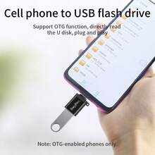 Type-C 转 USB 3.0 适配器，OTG 转换器，USB 3.0 公头转 USB-C 母头适配器，适用于智能手机、U盘、游戏手柄、笔记本电脑 - 彩色 - 查看 5