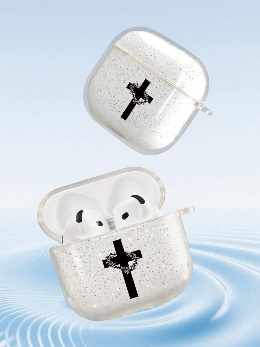 可爱的粉色连衣裙女孩牵着耶稣的手，透明闪光分体式保护壳，配有西班牙语文字，兼容 4/ 3/ 2/ Pro/ Pro 2/ Pro 3，高品质产品，独特设计，是送给家人和朋友的完美节日礼物。 - 查看 1