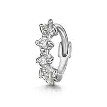 1 đôi bông tai vòng nhỏ bằng bạc sterling 925 đính đá Cubic Zirconia và mạ vàng trắng 18k, bông tai vòng khuyên sụn không gây dị ứng dành cho nữ. - Bạc - Xem 21