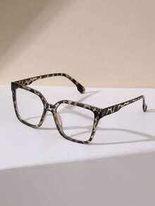 1/3 par de gafas de mujer con marco geométrico y lentes transparentes - Adecuadas para uso diario, como escuela, trabajo y ocio | Accesorio de moda - transparente - Ver 8