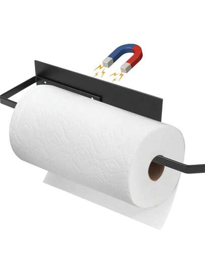 Suporte para Toalha de Papel, Suporte Magnético para Toalha de Papel para Geladeira, Suporte para Rolo de Papel Higiênico Imã Suporte para Toalha Montagem na Parede Organizador de Geladeira para Rolos de Toalha de Papel Banheiro Despensa Armazenamento de Cozinha RV