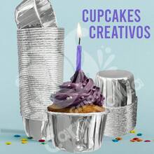 Silver Metallic Cupcake Liners 50pcs For Baking Muffins Cupcakes - View 3