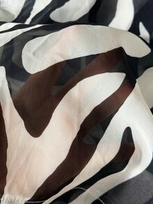 Women's Summer Vacation Zebra Print Beach Pants Spring - Black and White - View 7