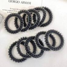 10 chiếc dây buộc tóc co giãn mờ trong suốt, kiểu dáng tối giản, bền chắc, độ đàn hồi cao, dùng cho tóc đuôi ngựa dành cho nữ. - Nhiều màu - Xem 5