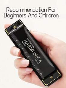 Kèn harmonica 10 lỗ chất lượng cao, âm C - Hộp đựng cứng bóng loáng - Nhạc cụ harmonica, mặt dây chuyền harmonica tự làm, thích hợp cho người mới bắt đầu, trang trí tiệc, quà tặng cho người yêu âm nhạc. - Nhiều màu - Xem 3