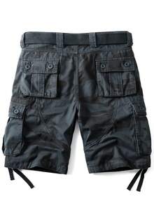 AKARMY Men's Cargo Pants,  Camo Shorts Pants Casual Shorts 650g Pants / 1 Pcs Pants / 100% Cotton Design For Working Outdoors And Hiking Camo Summer Regular Fit Daily(No Belt) - 黑夜迷彩 - 查看 2