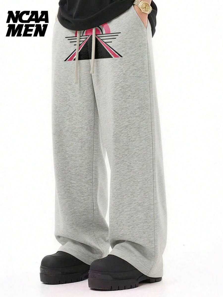 Matching Outfits For Couples, Unisex Loose Straight Sweatpants, Casual Sports Pants, Couple Pants For Boyfriend, Girlfriend, Husband, Wife, Commemorative Gift, Suitable For Spring, Summer, Autumn - Light Grey - View 1