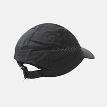 Asics Gorra de running unisex, visera curva 3013B385-001 - Negro - Ver 3