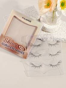 MAANGE 3 Pairs Summer Cool Manga&Transparent Stem False Eyelashes, Blue-Green Gradient Wispy Lashes With Invisible Flexible Band, Reusable Colorful Anime Lashes For Daily, Date, Party, Concert, Music Festival, Cosplay & Y2K Style Makeup,Shiny Curly,Vibrant Colors - Multicolor - View 9