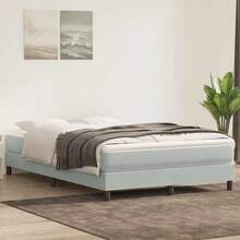 vidaXL Struttura letto a molle, letto imbottito per camera da letto, struttura letto con rete a doghe e gambe di supporto, letto singolo per camera da letto, velluto grigio chiaro 80x200cm - Grigio Chiaro - Visualizzare 14