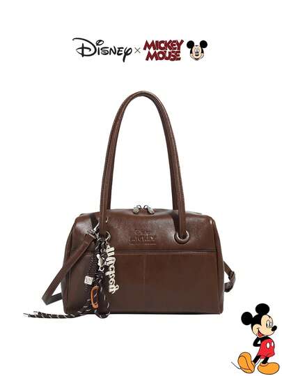  Bolso de negocios casual autorizado por Disney para mujer - Nuevo bolso de hombro tipo Boston minimalista y retro, diseño de estilo japonés de bolos con gran capacidad, que irradia con elegancia el encanto de la moda callejera